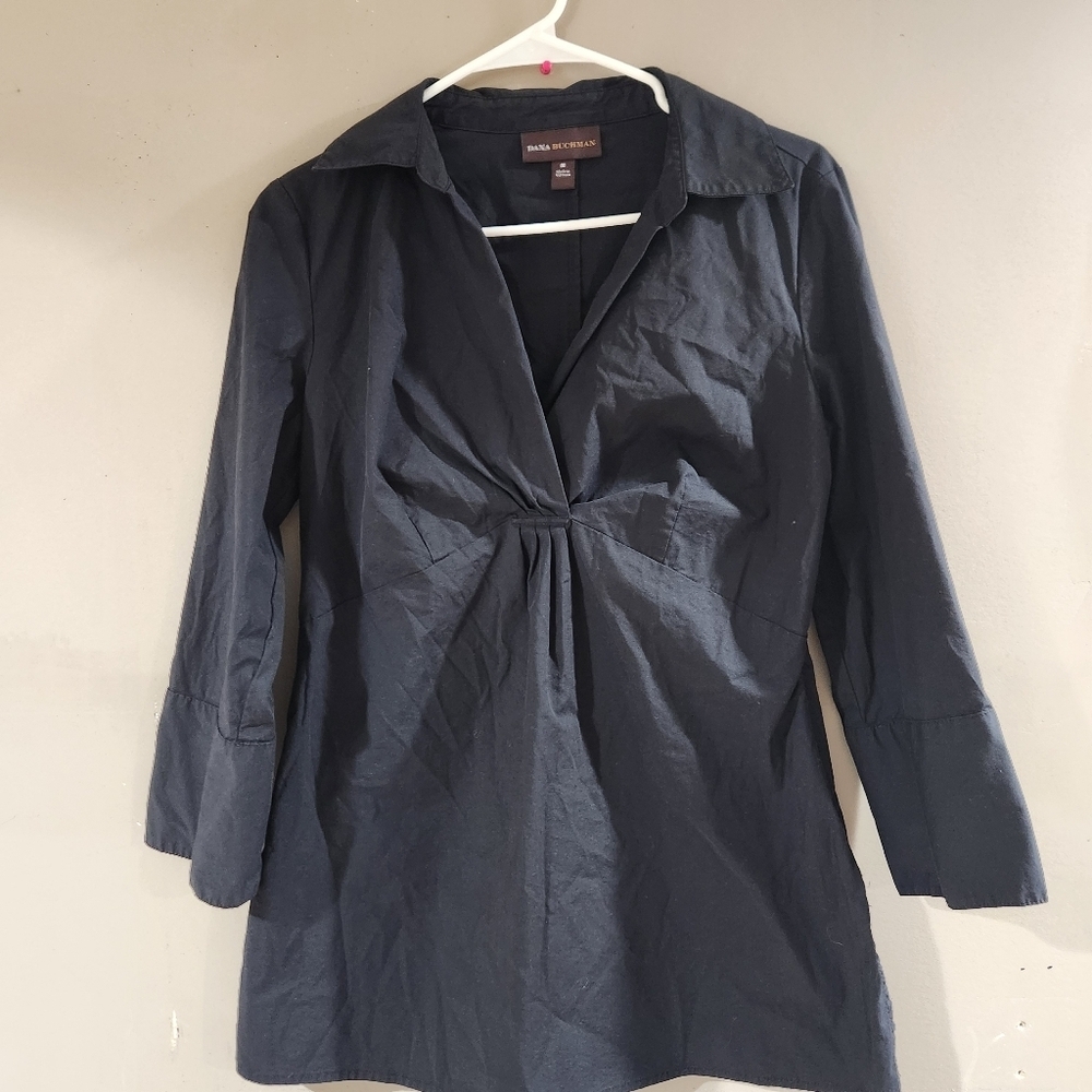Dana Buchman Black Top Size L Vintage Y2k